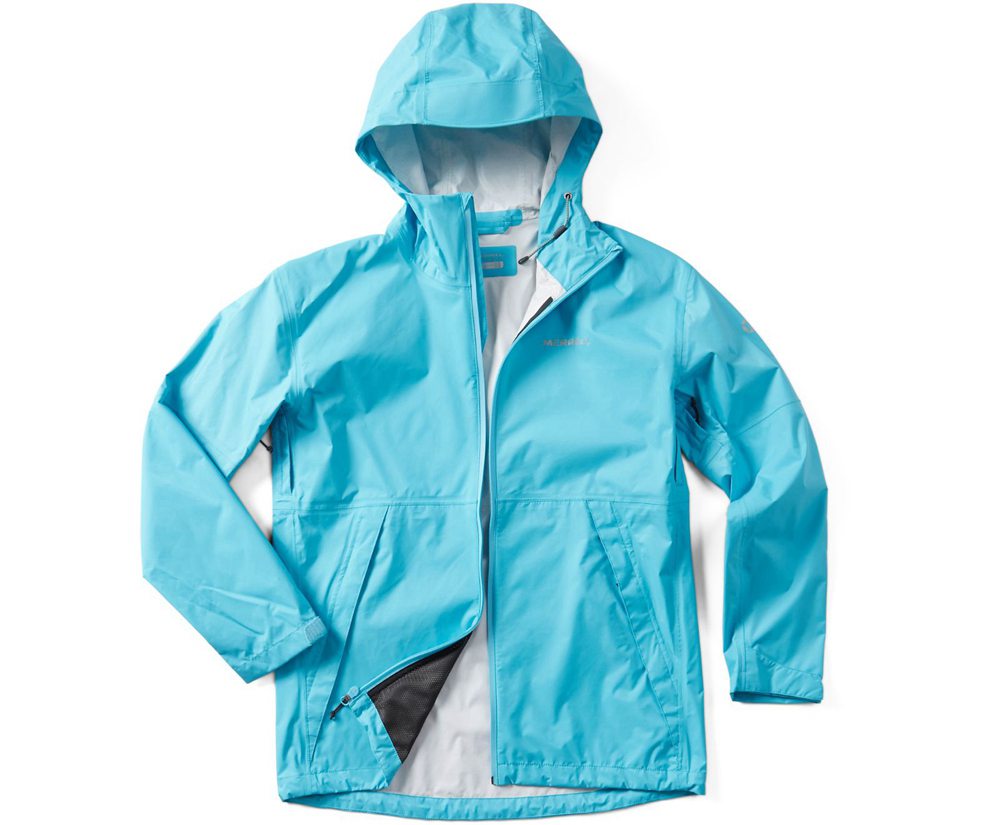Merrell Jackets Blue - Fallon Rain - Womens 06WABNJVR